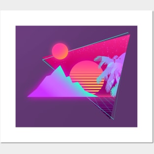 Synthwave Sunset Posters and Art